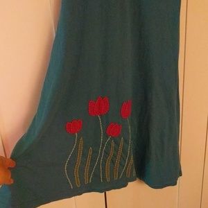 Synergy sundress with tulip applique.